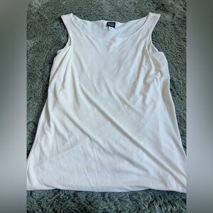 Eileen Fisher 100% Silk Top Small White